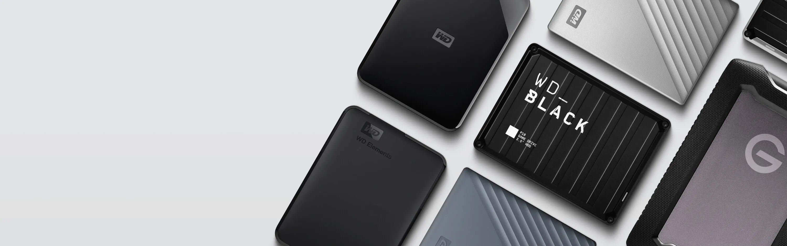Western Digital (WD) external storage devices collection
