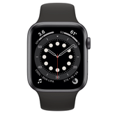 Apple Watch Series 6 44mm Cellular - Space Gray Aluminium with Black Sports Band