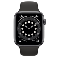 Apple Watch Series 6 44mm Cellular - Space Gray Aluminium with Black Sports Band