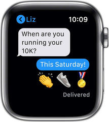 Apple Watch Series 6 44mm (GPS + Cellular) - Silver Stainless Steel Aluminium Case with White Sport Band