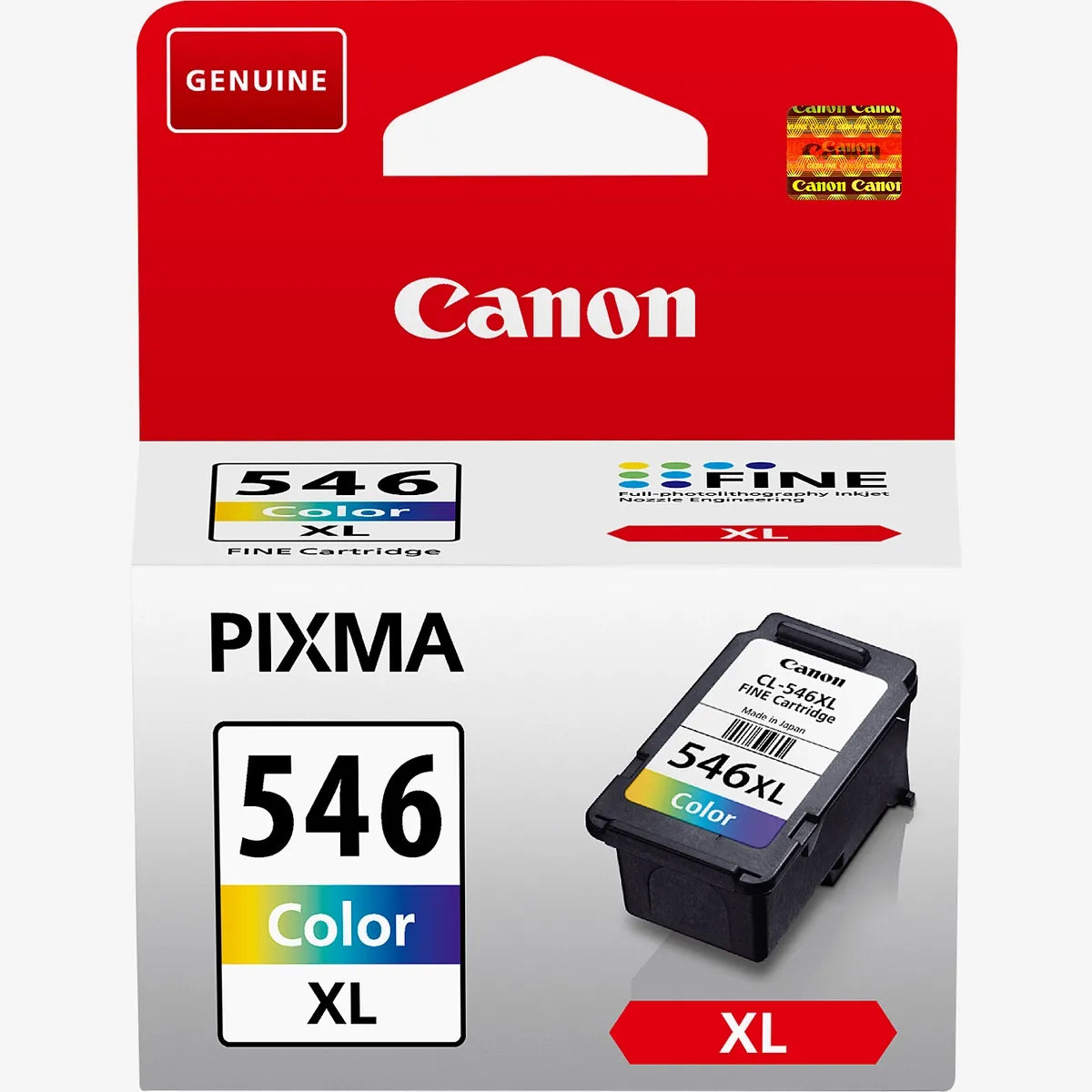 Canon CL‑546XL Colour Ink Cartridge – Genuine PIXMA Series (8288B001), high‑yield 13 ml tri‑colour, prints up to 300 pages – UK packaging