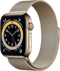 Apple Watch Series 6 GPS + Cellular, 44mm Gold Stainless Steel Case with Gold Milanese Loop
