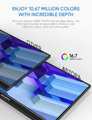 15.6-inch ARZOPA S1 portable display for laptops, gaming, and work
