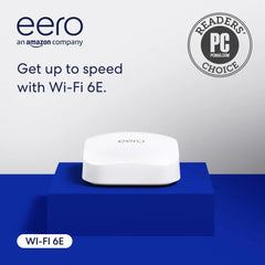 eero Pro 6E mesh Wi-Fi system with coverage up to 190 m² and support for 100+ devices