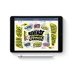 Apple Pencil (1st Generation) sketching on iPad screen