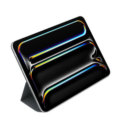 Folded Apple Smart Folio case demonstrating adjustable viewing angles.