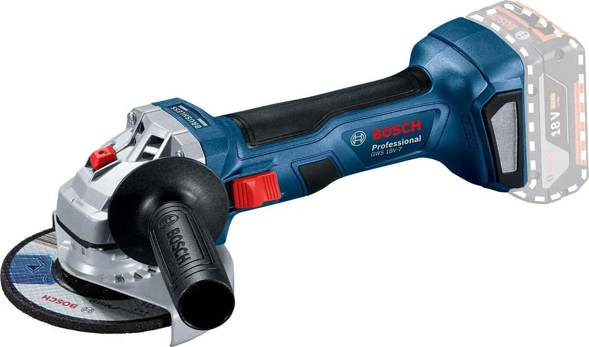 Bosch GWS 18V-7 Professional cordless angle grinder for powerful cutting and grinding