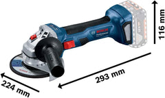 Bosch 18V angle grinder with ergonomic design and brushless motor