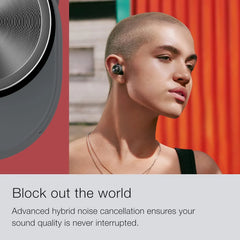 Bowers & Wilkins Pi5 S2 Bluetooth Noise Cancelling Earbuds in use