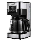 Brewsly 1.5L drip coffee maker with touch screen and programmable timer