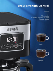 High-performance Brewsly 1.5L coffee maker with anti-drip function