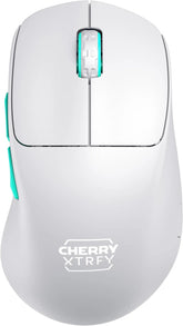 CHERRY XTRFY M64 wireless gaming mouse in white with 2.4 GHz RF connectivity