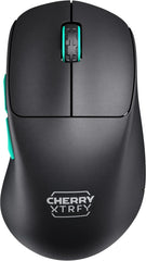 CHERRY XTRFY M64 wireless gaming mouse in black with 2.4 GHz RF connectivity