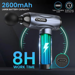 CHOIGN electric massage gun for deep muscle relief and pain recovery
