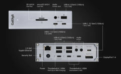 CalDigit TS4 multi-port dock for PC, Mac, and Chrome computers with 98W power delivery