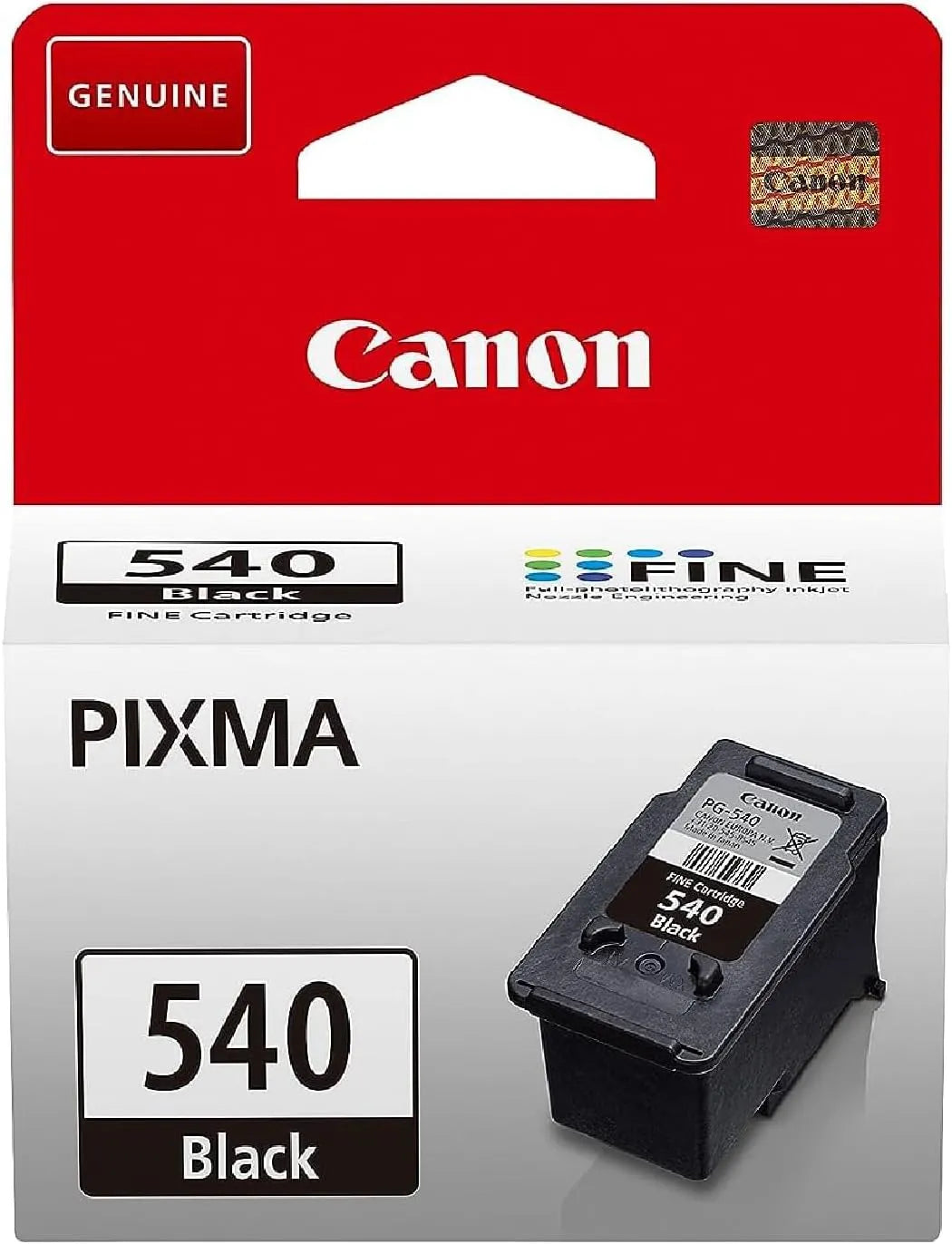 Canon PG-540 Black Ink Cartridge – Genuine PIXMA Series (5225B001), 8ml capacity, prints up to 180 pages – UK packaging