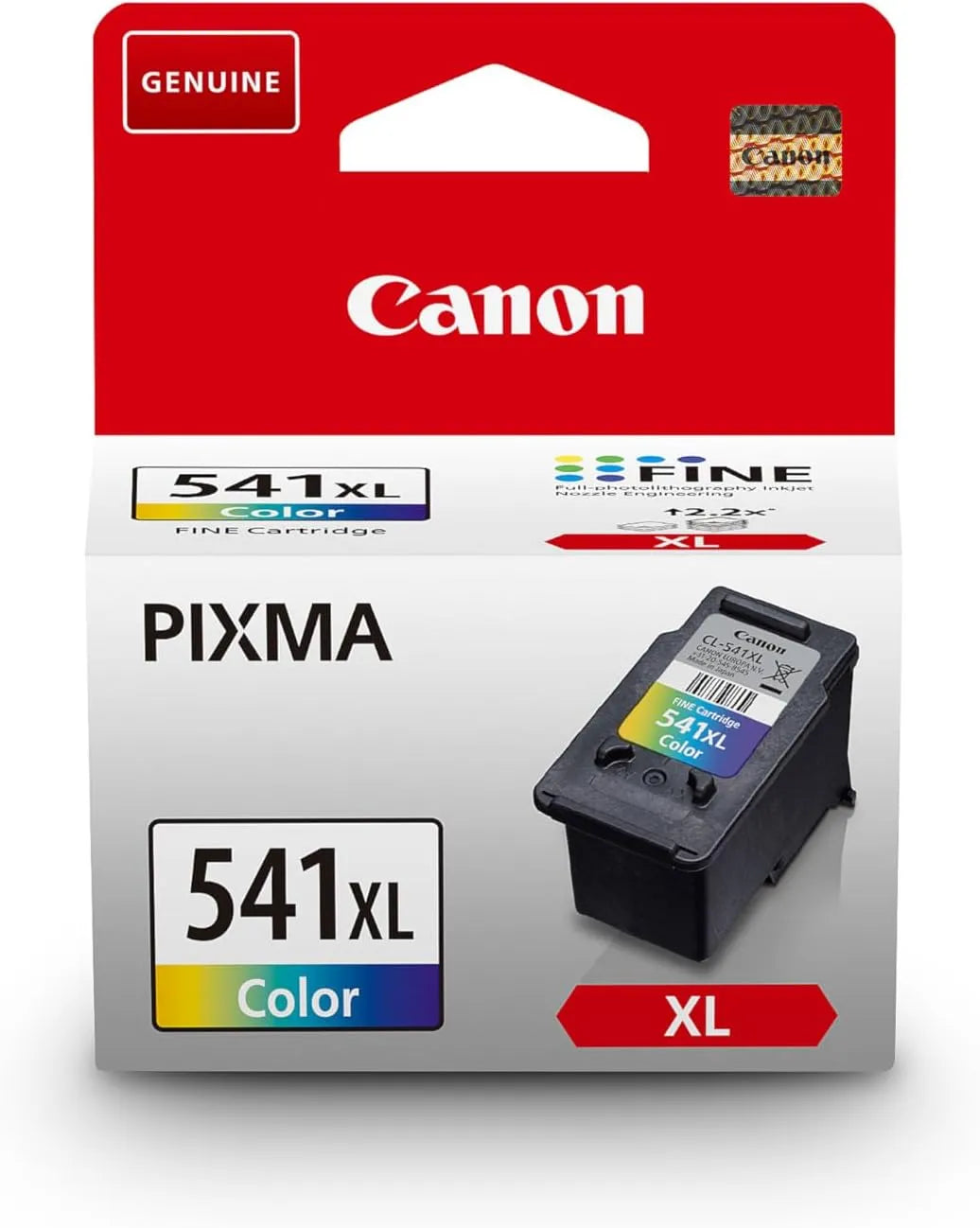 Canon CL-541XL Colour Ink Cartridge – High Yield Genuine Canon PIXMA Series (5226B001), 15ml tri-colour ink, prints up to 400 pages – UK packaging
