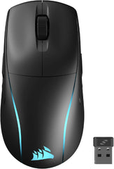 Corsair M75 lightweight FPS gaming mouse with swappable side buttons for customization
