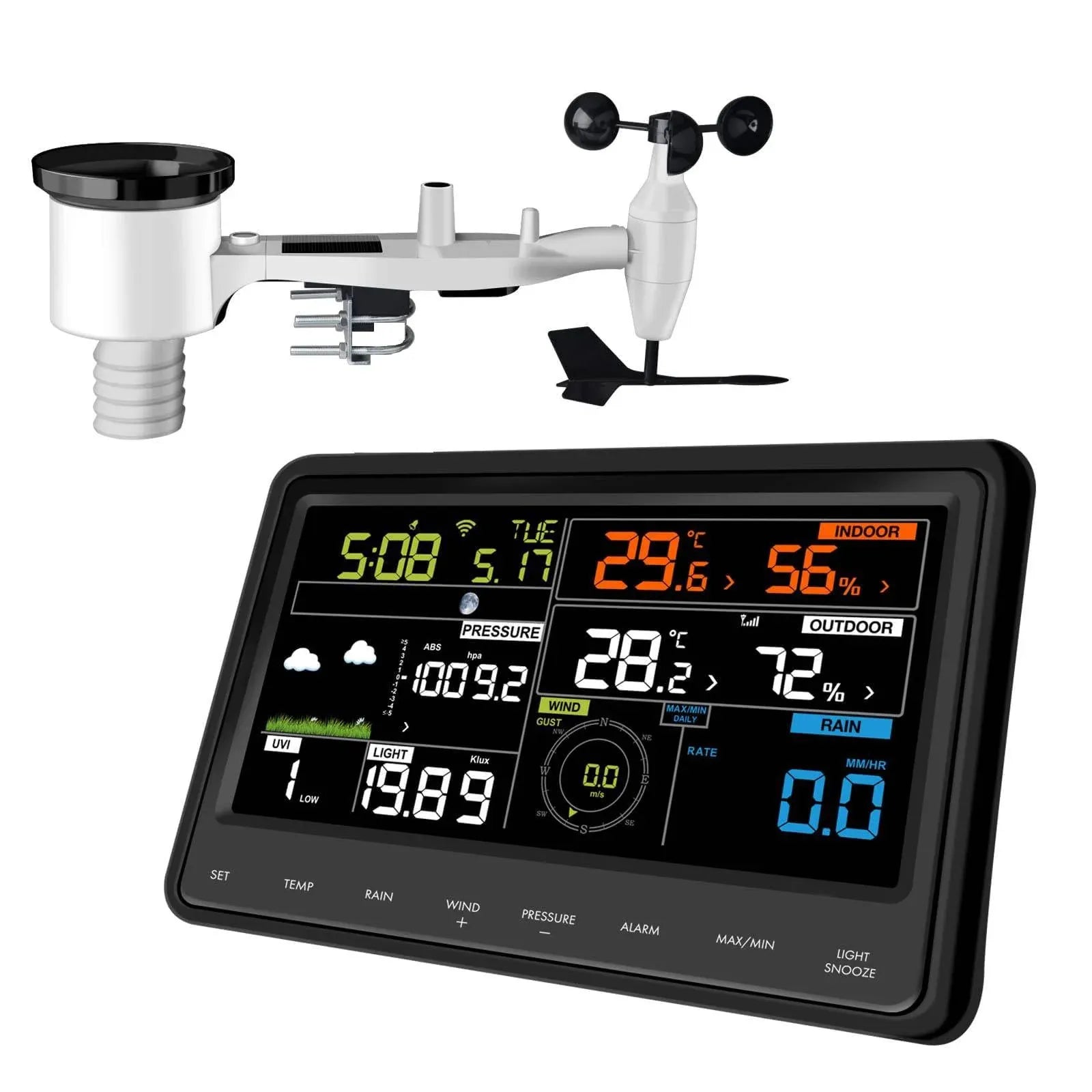 Ecowitt WS2910 digital WiFi weather station with a 6.8” color display