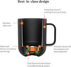 Ember Mug 2 smart coffee cup with adjustable temperature settings