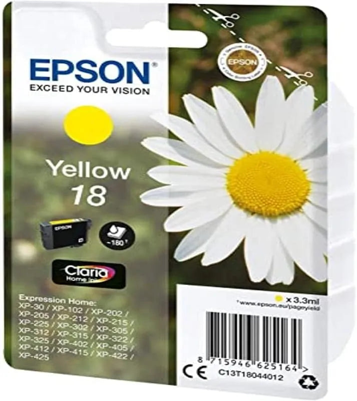 Epson C13T18044012 Inkjet Cartridge for XP30 Yellow 18