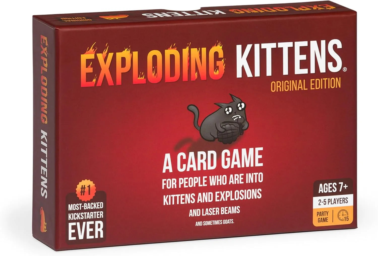 Exploding Kittens Original Edition card game for 2-5 players, ages 7+