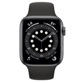 Apple Watch Series 6 Cellular - Space Grey Aluminium with Black Sports Band, 44 mm