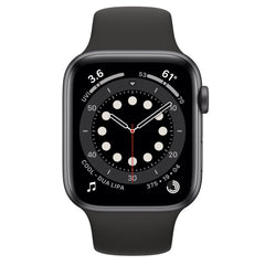 Apple Watch Series 6 Cellular - Space Grey Aluminium with Black Sports Band, 44 mm