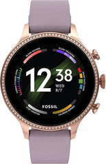 Fossil Gen 6 women's smartwatch in rose gold and purple design