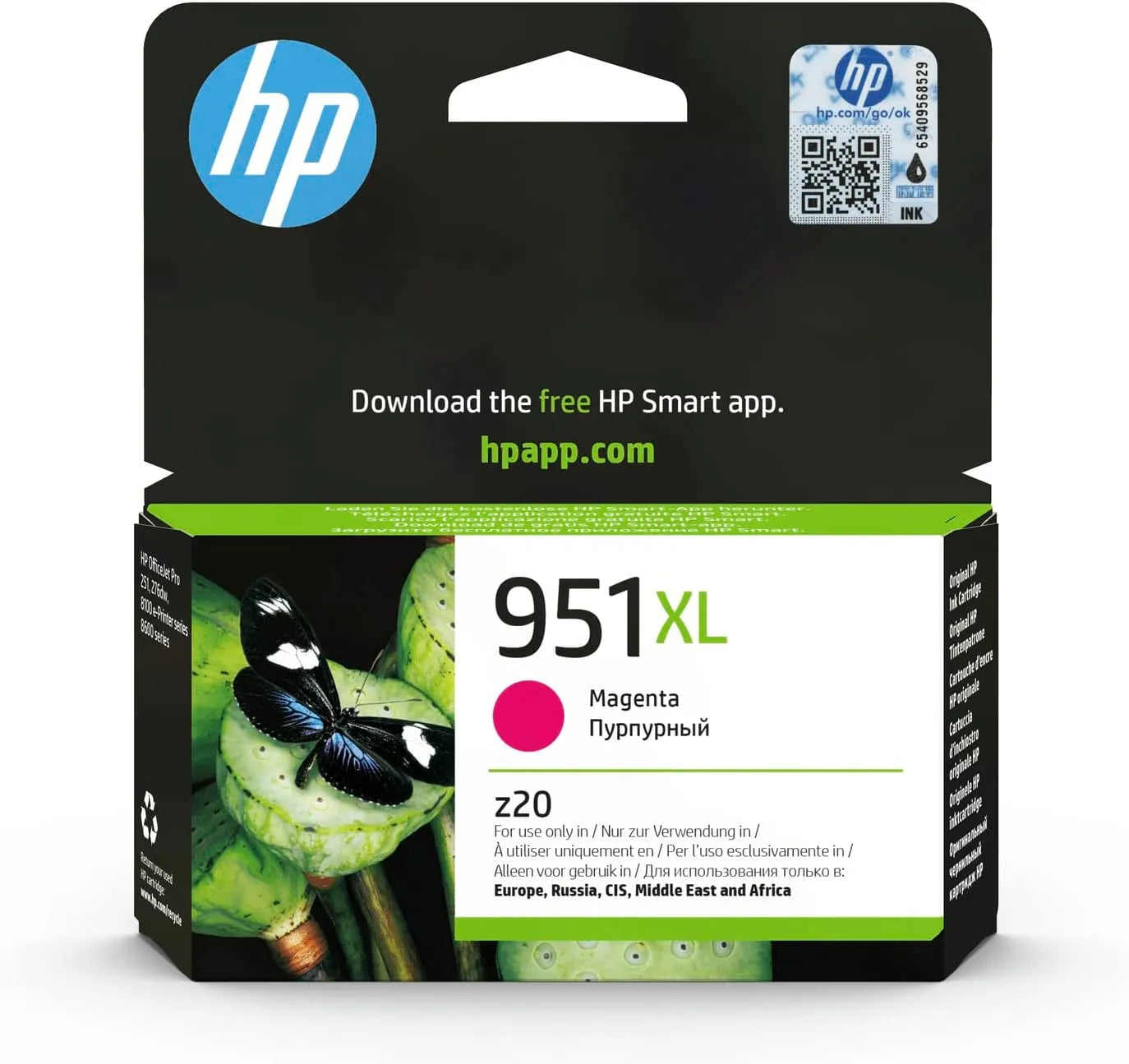 HP 951XL Magenta Ink Cartridge – Genuine HP High Yield (CN047AE), single pack, prints up to 1500 pages, compatible with OfficeJet Pro printers – UK packaging