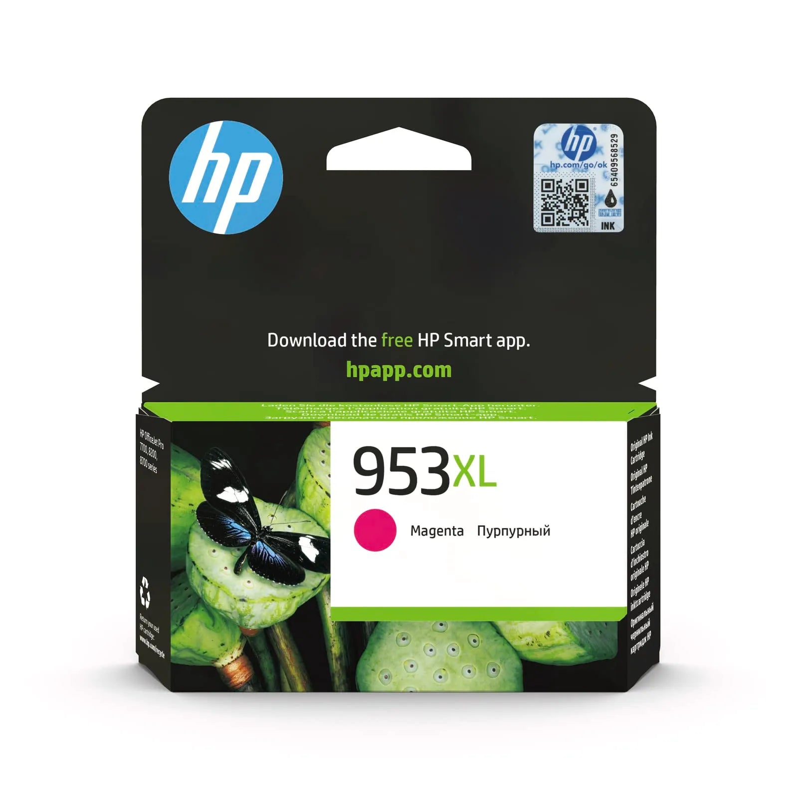 HP 953XL Magenta Ink Cartridge – Genuine HP High Yield (F6U17AE), single pack, prints up to 1450 pages, ideal for HP OfficeJet Pro printers – UK packaging
