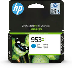 HP 953XL Cyan Ink Cartridge – Genuine HP High Yield (F6U16AE), prints up to 1600 pages, ideal for HP OfficeJet Pro printers – UK packaging