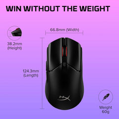 High-speed HyperX Pulsefire Haste 2 gaming mouse with 650 IPS tracking