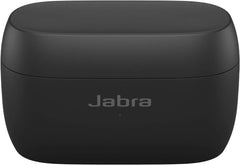 Black Jabra Elite 4 earbuds with active noise cancellation and Bluetooth multipoint connectivity