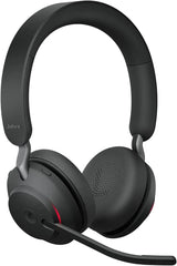 Jabra Evolve2 65 wireless headset in black with noise cancelling