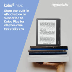Lightweight Kobo Libra 2 eReader with Bluetooth and audiobook support