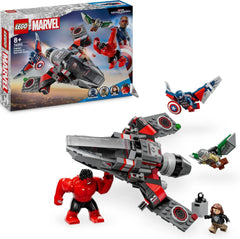 LEGO 76292 Marvel set featuring Captain America and Red Hulk showdown