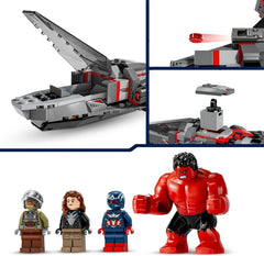 LEGO Captain America vs. Red Hulk with 4 superhero minifigures
