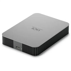 Front view of the LaCie Mobile Drive Secure 4TB with USB-C port visible.