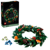 LEGO Icons Wreath 10340 – Box Front of Holiday Decoration Building Set