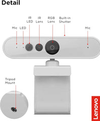 Crystal-clear Lenovo 510 webcam with smooth 1080p resolution and zoom function