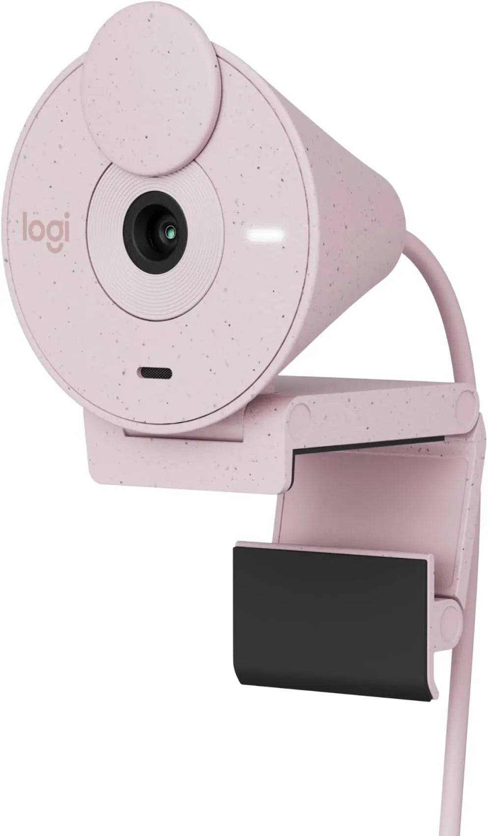 Logitech Brio 300 Full HD Webcam – pink 1080p streaming camera with noise reduction microphone
