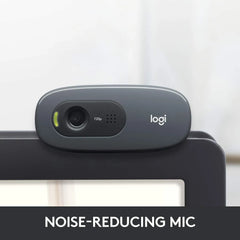 Affordable HD webcam with auto light correction and noise-canceling microphone for remote work.