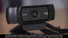 High-definition Logitech C922 webcam for YouTube, Twitch, and XSplit
