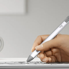 High-precision Logitech Crayon stylus for iPad with palm rejection and tilt support