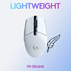 Compact and lightweight Logitech G305 gaming mouse with 250-hour battery life.