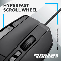 Close-up of the LIGHTFORCE hybrid switch mechanism for precision gaming.