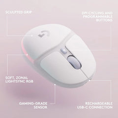 Various specs of the Side profile of the Logitech G705