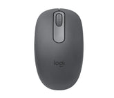 Logitech M196 Wireless Bluetooth Mouse in Graphite color, featuring a compact, contoured design.