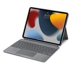 Logitech Combo Touch Keyboard case attached to iPad Pro 12.9-inch with a trackpad.